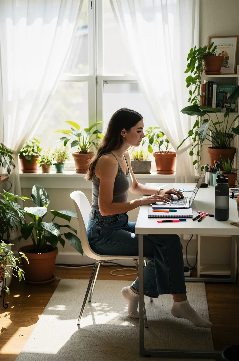 Home workspace design for simplified living and productivity.